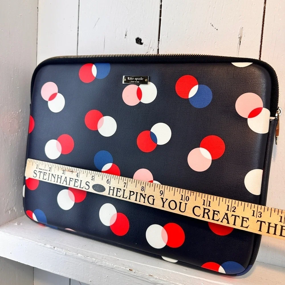 Kate Spade Padded Laptop / Tablet Sleeve Polka Dots Chic & Functional